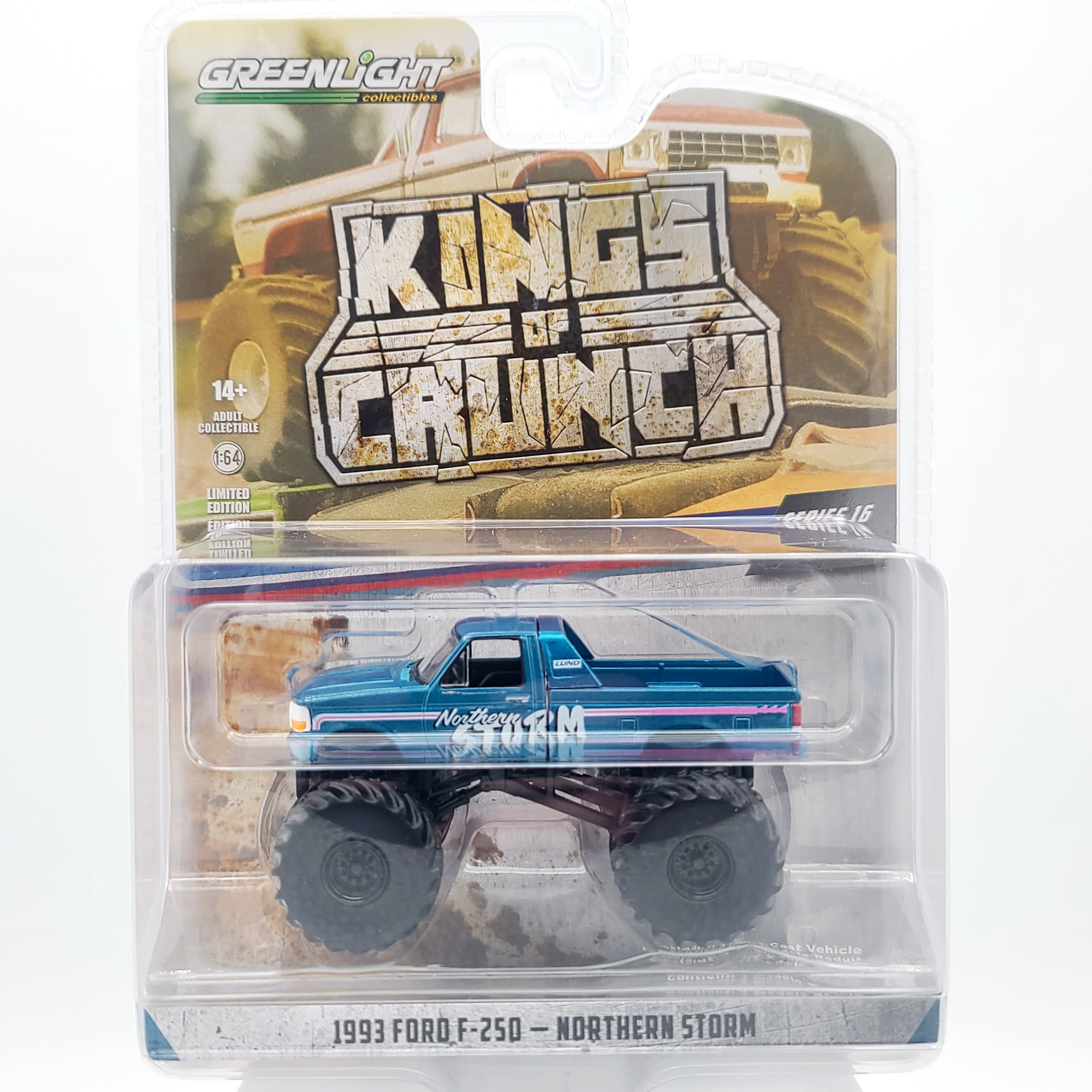 GreenLight '93 Ford F-250 "Northern Storm" Monster Truck - 1:64 (2025 Kings of Crunch Series 16)